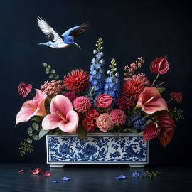 Delft Blue: Bird's eye over Flowers by Salt Theory