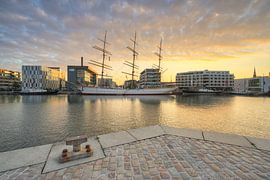 Training ship Deutschland in the New Harbour Bremerhaven by Michael Valjak