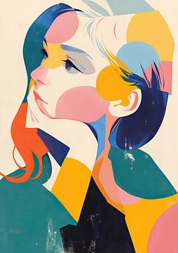 Vrouwenportret | ColorMoods van Blikvanger Schilderijen