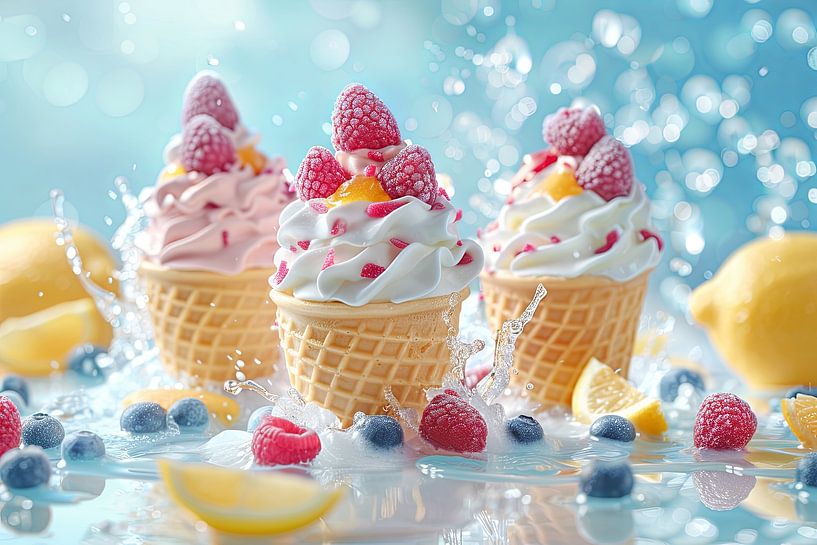 köstliche Eiskreationen in leuchtenden Farben von Egon Zitter