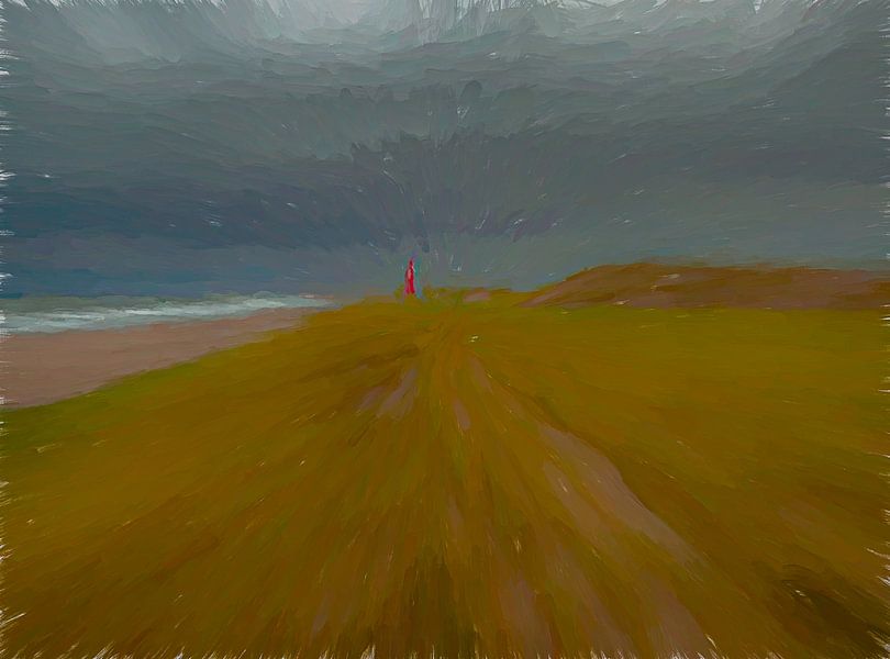 Tour rouge dans la dune par Nicolaas Digi Art