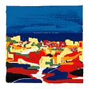 Siebdruck kunst in Farbe von Mijas in Spanien von Marianne van der Zee Miniaturansicht