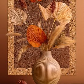 Herfstsymfonie in Terracotta van Digital Art Studio