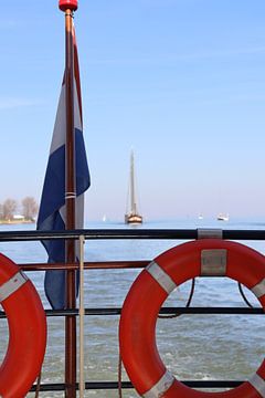 View from the ferry near Enkhuizen by Monica de Roo-Peeters