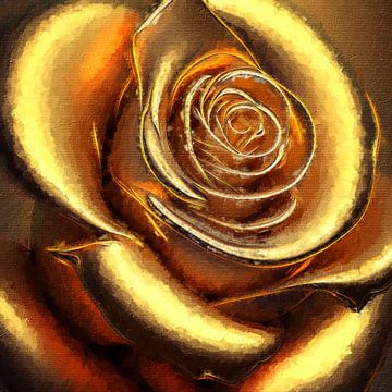 Gouden roos (kunst) van Art by Jeronimo