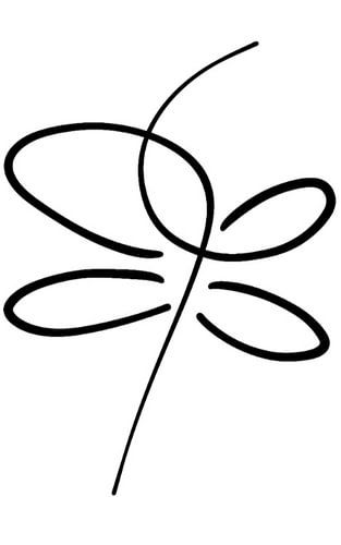 Verleumdung - abstrakte, kontinuierliche Linienkunst