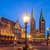 Oud stadhuis met kathedraal, Bremen van Torsten Krüger