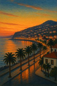 Funchal bei Sonnenuntergang - Licht über dem Atlantikhorizont