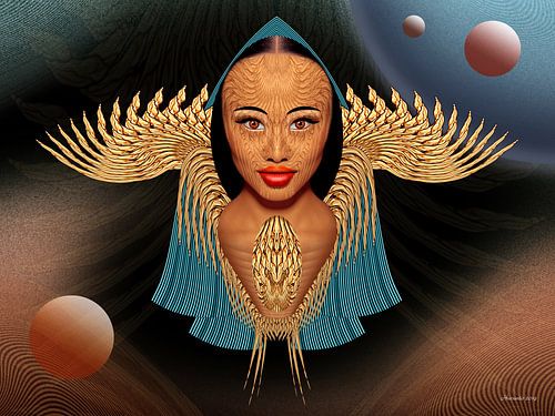 Vogelvrouw In De Ruimte