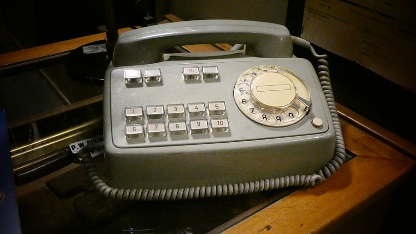 Een telefoon in het museum van Veluws