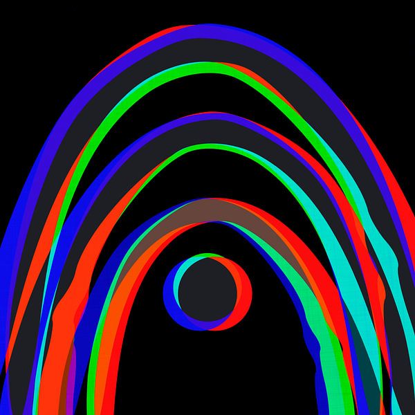 Retro rainbow by Mad Dog Art