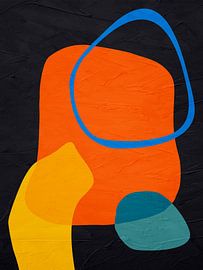 Bunte geometrische organische abstrakte Kunst von Online Arts