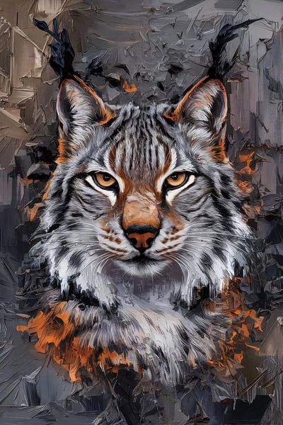 Lynx met dynamische achtergrond van Art & Soul Creations