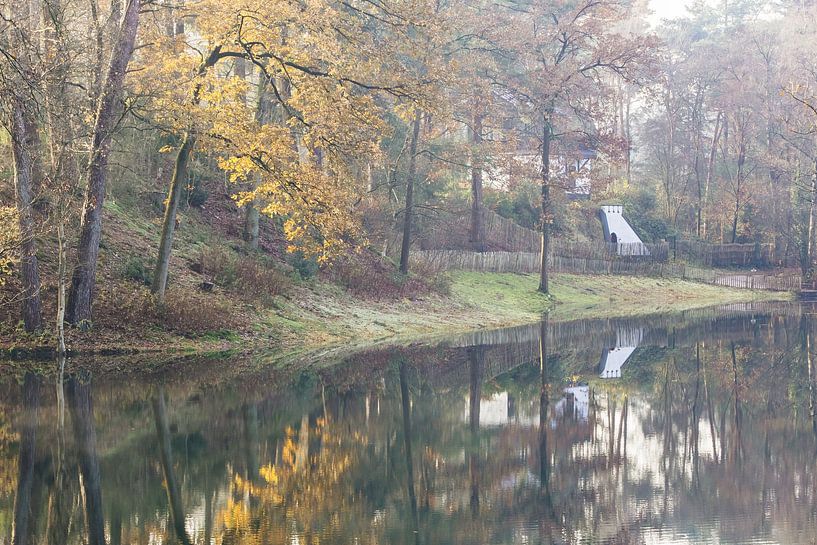 Der Waldteich am Morgen auf Gut Heidestein! von Peter Haastrecht, van