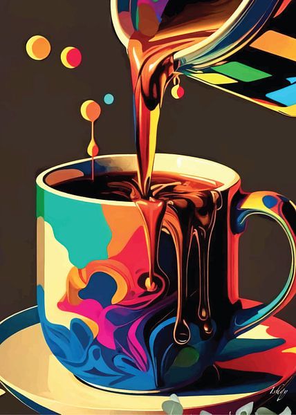 Colorful Coffee Bliss by Himler Razan