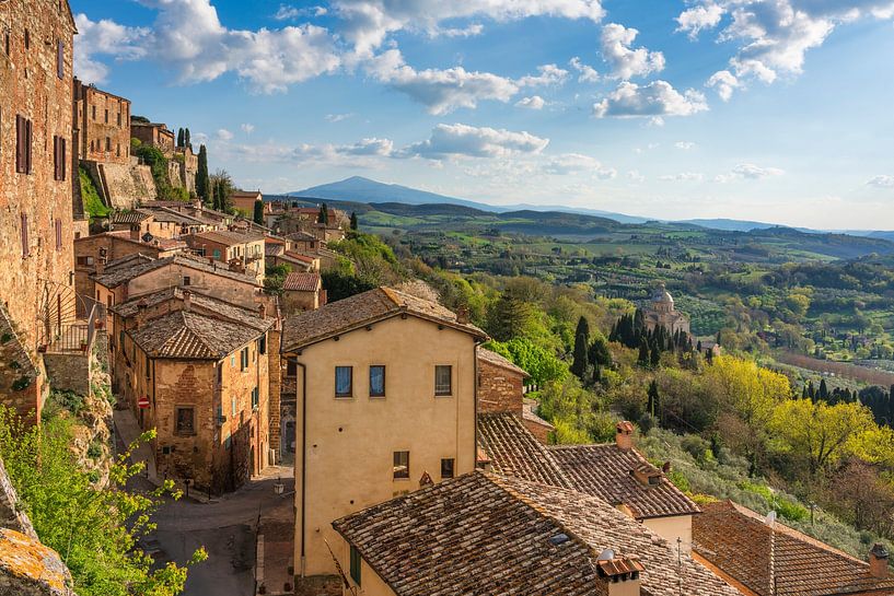Montepulciano Dorfansicht. Toskana Italien von Stefano Orazzini