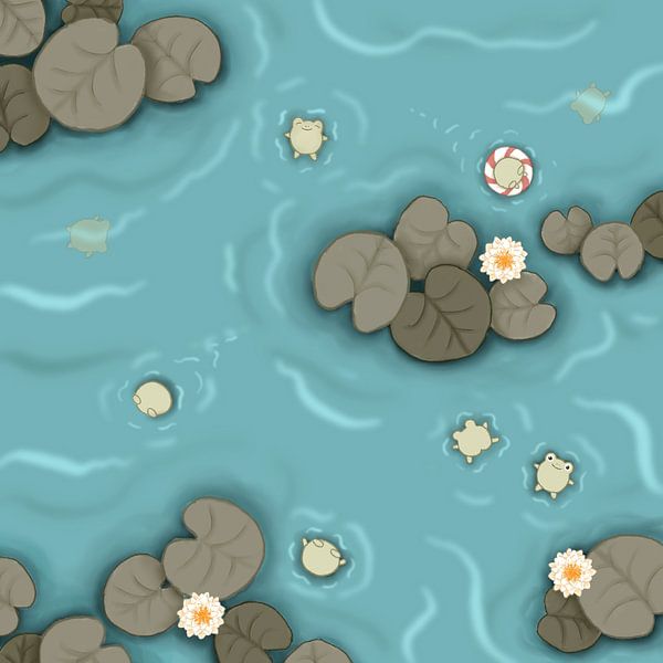 Lilypad Lagoon by Dewi Zwiers - van Dreven