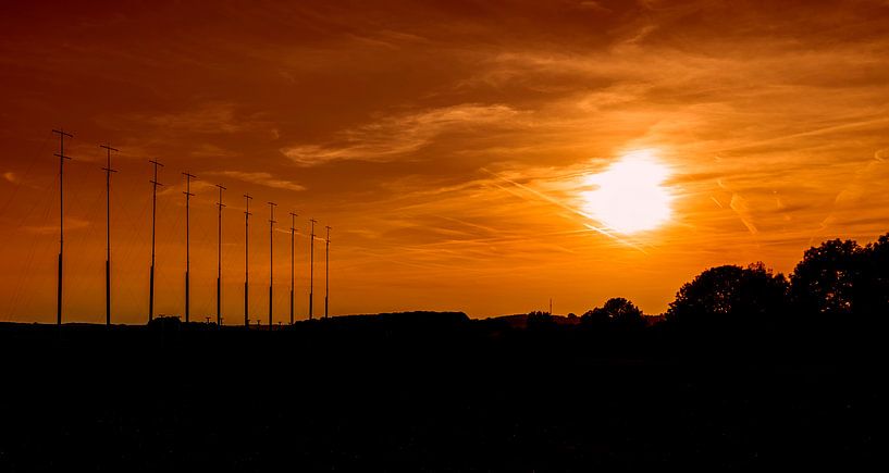 Zonsondergang bij Simpelveld von John Kreukniet