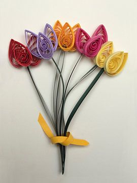 Boeketje Tulpen van Jeanne van Muijen