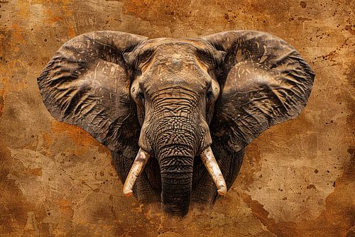 Indrukwekkend portret van een Afrikaanse olifant