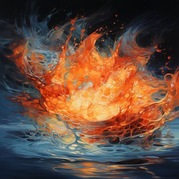 Water and fire artistic by The Xclusive Art