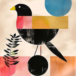 Pastellfarbener Vogel