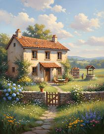 Ein Landhaus unter flauschigen Wolken von Regan Frederick