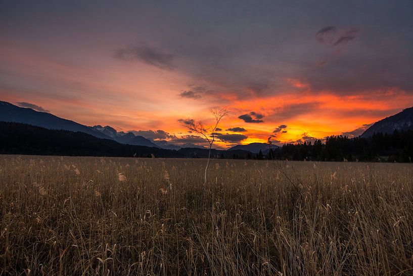 Sunset Hermagor, Austria by Thomas Bartelds