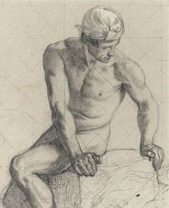 Homme, nu avec un turban - 1867 - 1869 sur Atelier Liesjes