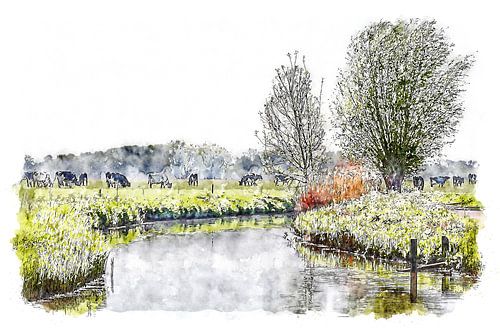 My beautiful Brabant country (watercolour)