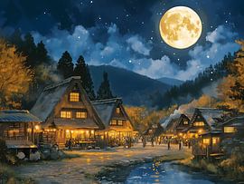 Village du clair de lune sur Littlewhitecat