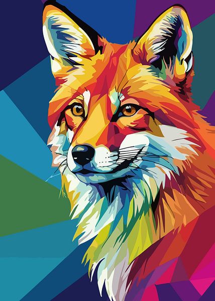 Rotfuchs Pop Art von MIROKKU