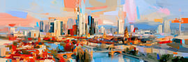 De skyline van Frankfurt van ARTemberaubend