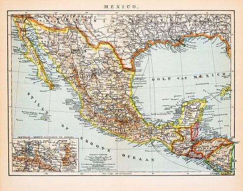 Vintage kaart Mexico