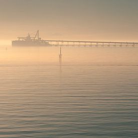 Lever du soleil dans le port sur Stefan Verheij