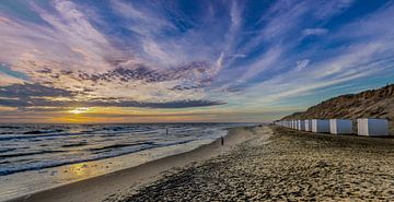 paal 9 Sonnenuntergang auf Texel von Texel360Fotografie Richard Heerschap