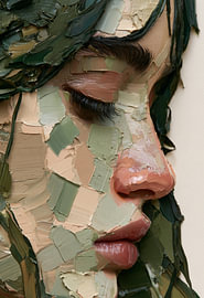 Résumé : Portrait de femme en vert d'olive sur SPEQ ART