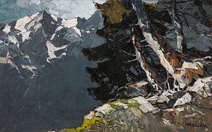 Oskar Mulley, Berglandschaft mit Bäumen, um 1932