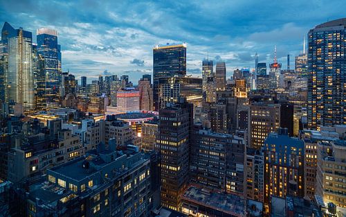 Midtown Manhattan in de schemering