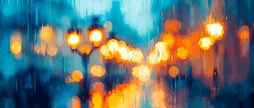 Raindrops and lights - Blurred by Poster Art Shop
