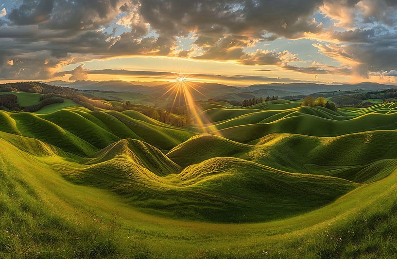 Sanfte Abendbrise über Frankreich von fernlichtsicht