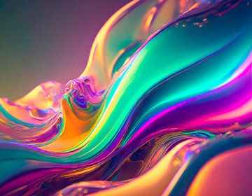 Regenboogkleuren met kunstvormen van Mustafa Kurnaz