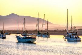 Zachte zonsondergang in Morro Bay van Joseph S Giacalone Photography