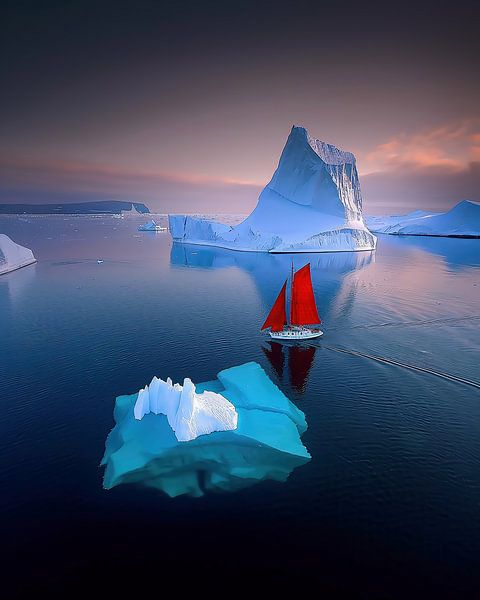 In de Noordelijke IJszee van fernlichtsicht