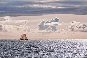 Two-master on the North Sea by Miranda van Hulst