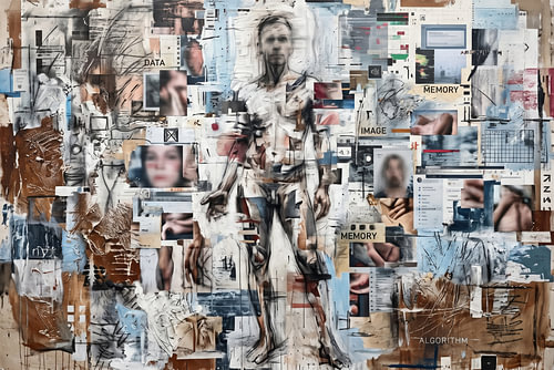 Fragmented Digital Identity Collage