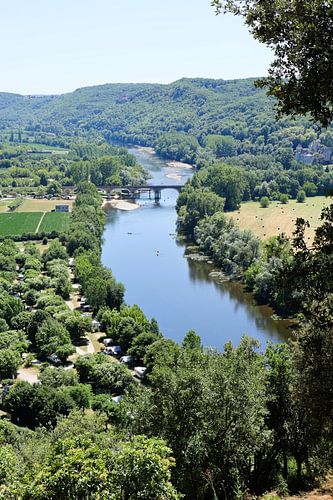 Uitzicht op de Dordogne, rivier