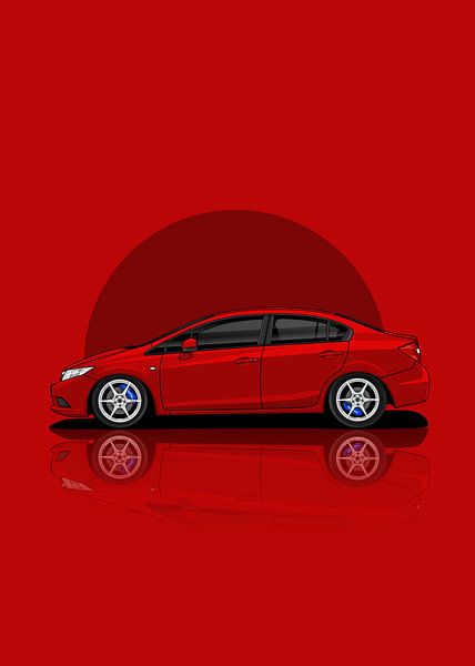 civic FB Red by D.Crativeart