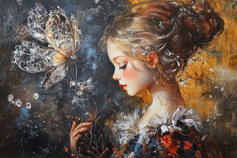 Blumen Frau | Frau Blume von ARTEO Gemälde