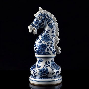 Delft Blue Chess Knight van Christian Ovís
